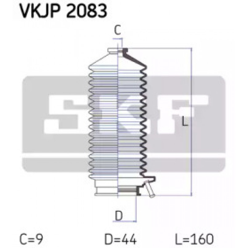 VKJP 2083 SKF - Пильовик привідного валу
